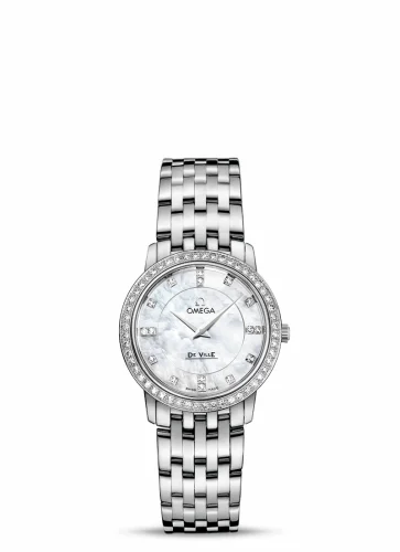 Omega De Ville Prestige Quartz 27.4 Stainless Steel / MOP / Bracelet / Diamond 413.15.27.60.55.001 (41315276055001)
